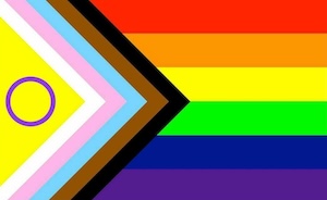 LGBTQIA+ flag.